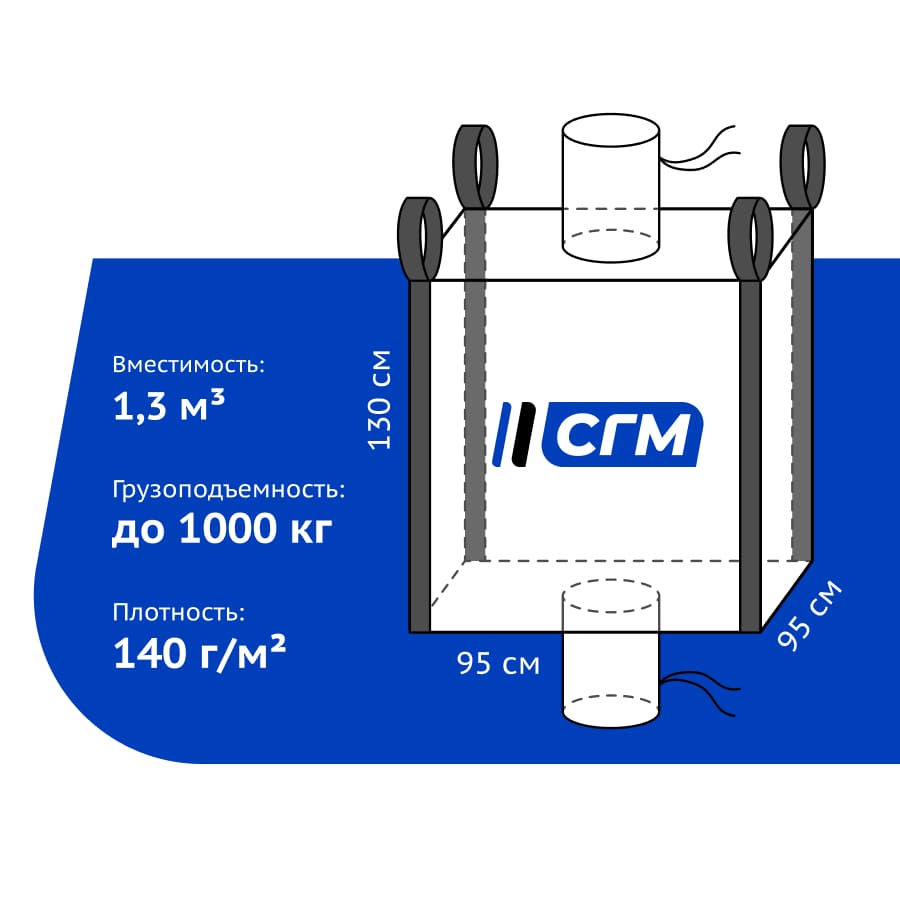 МКР верх люк + дно люк [95*95*130 см.] 140 г./м2